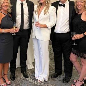 Zara white pant suit -BRIDAL